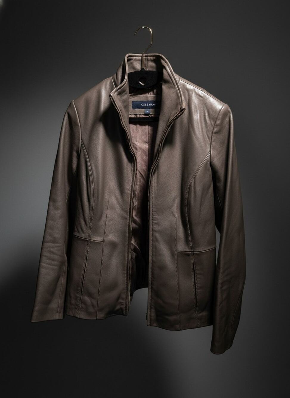 Cole Haan Women's Brown Lambskin Jacket Small Women's Leather Zip Jacket NWT 498